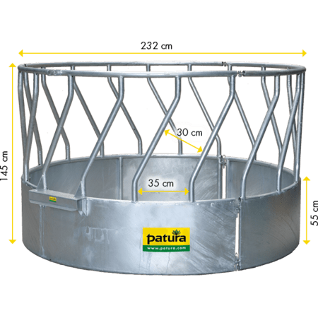 Patura Rundraufe - mit Schrägfressgitter Patura Rundraufe - mit Schrägfressgitter