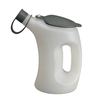 S000848 Messbecher mit Deckel-PE 0,5 l-weiß-transparent