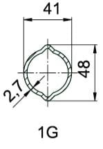 Walterscheid Profilrohr beschichtet Zitrone 1G - 1000mm Walterscheid Profilrohr beschichtet Zitrone 1G - 1000mm