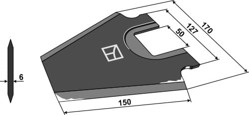 Ladewagenmesser 5mm - passend zu Pöttinger 434.012 BL29844 Ladewagenmesser 5mm - passend zu Pöttinger 434.012