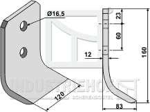 Fräsmesser Grabenfräse - passend zu Mulag TM60190067 / 141261 BL3871 Fräsmesser Grabenfräse - passend zu Mulag TM60190067 / 141261