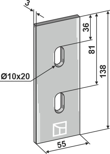 BL3104 Abstreiferblech - passend zu Lely 1.1606.3479.0