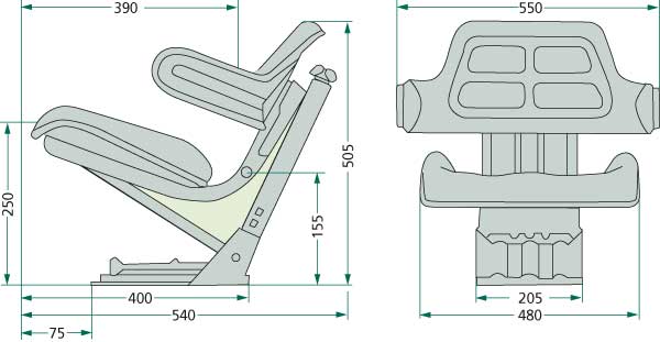 John Deere Sitz universal