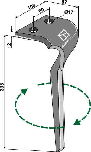BL27495 Kreiseleggenzinken R - passend zu Maschio Gaspardo 36100159