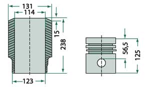 John Deere Motortypen: 4,5L Power Tech, 6,8L Power Tech Kolbensatz kpl. John Deere Motortypen: 4,5L Power Tech, 6,8L Power Tech Kolbensatz kpl.