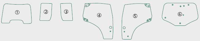 BL26668 Bild-Nr.: 6 - Heckscheibe für Typen: TS 100A, 110A, 115A, 125A, 130A, 135A