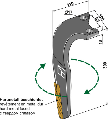 Kreiseleggenzinken R hartmetallbeschichtet - passend zu Rabe 8411.62.07 BL6205 Kreiseleggenzinken R hartmetallbeschichtet - passend zu Rabe 8411.62.07