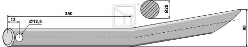 BL29428 Gebogener spitzer Zinken