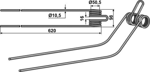 Federzinken - passend zu KUHN 5776 3700 Federzinken - passend zu KUHN 5776 3700