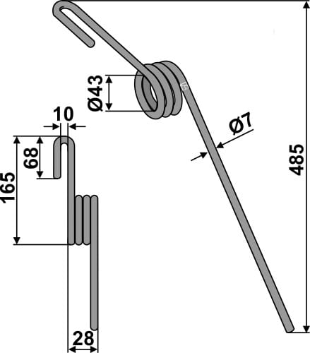 Striegelzinken - passend zu Rabe / Pöttinger 90041523 ET10319 Striegelzinken - passend zu Rabe / Pöttinger 90041523