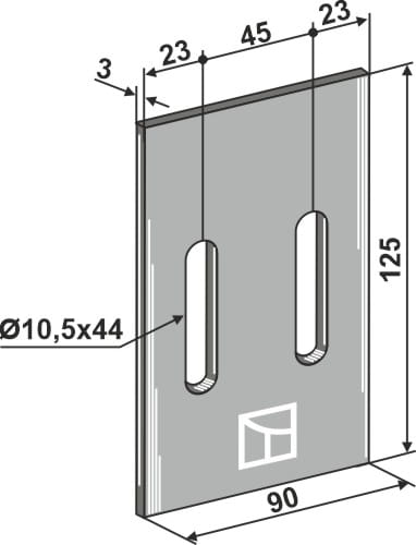 BL3082 Abstreiferblech 125mm - passend zu Feraboli C648921 / Frost 04223