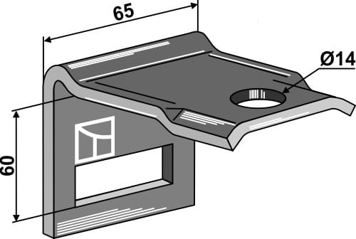 BL28623 Halter für Zinken 45 x 10 - passend zu Kuhn K3019410