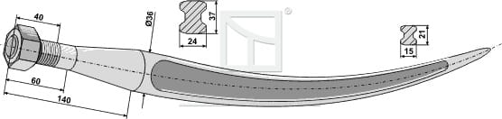 ET10474 Greiferzinken 680mm / M22x1,5