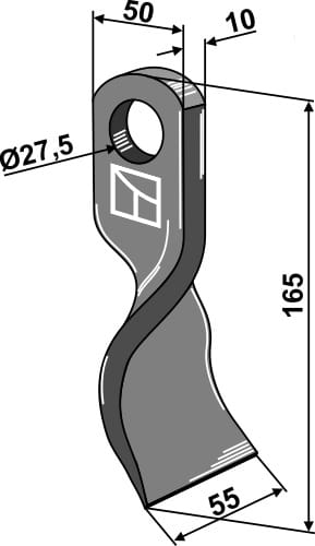 BL28092 Gedrehtes Messer - passend zu Bruni