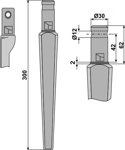 Kreiseleggenzinken 300mm - passend zu Pegoraro 003981-01 BL6109 Kreiseleggenzinken 300mm - passend zu Pegoraro 003981-01