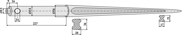 BL2559 Frontladerzinken Manitou 187372 A