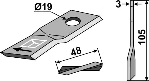 BL4416 Rotorklinge - passend zu Claas 0009041778