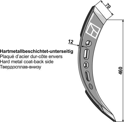 BL28804 Spitze SK verdreht rechts - passend zu Väderstad