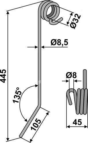 BL29046 Striegelzinken - passend zu Hatzenbichler 93007