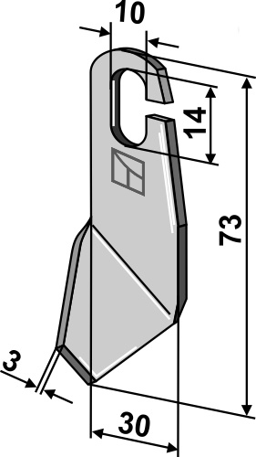 BL27881 Flügelmesser R - passend zu Amazone 990002 - als paar 8756000