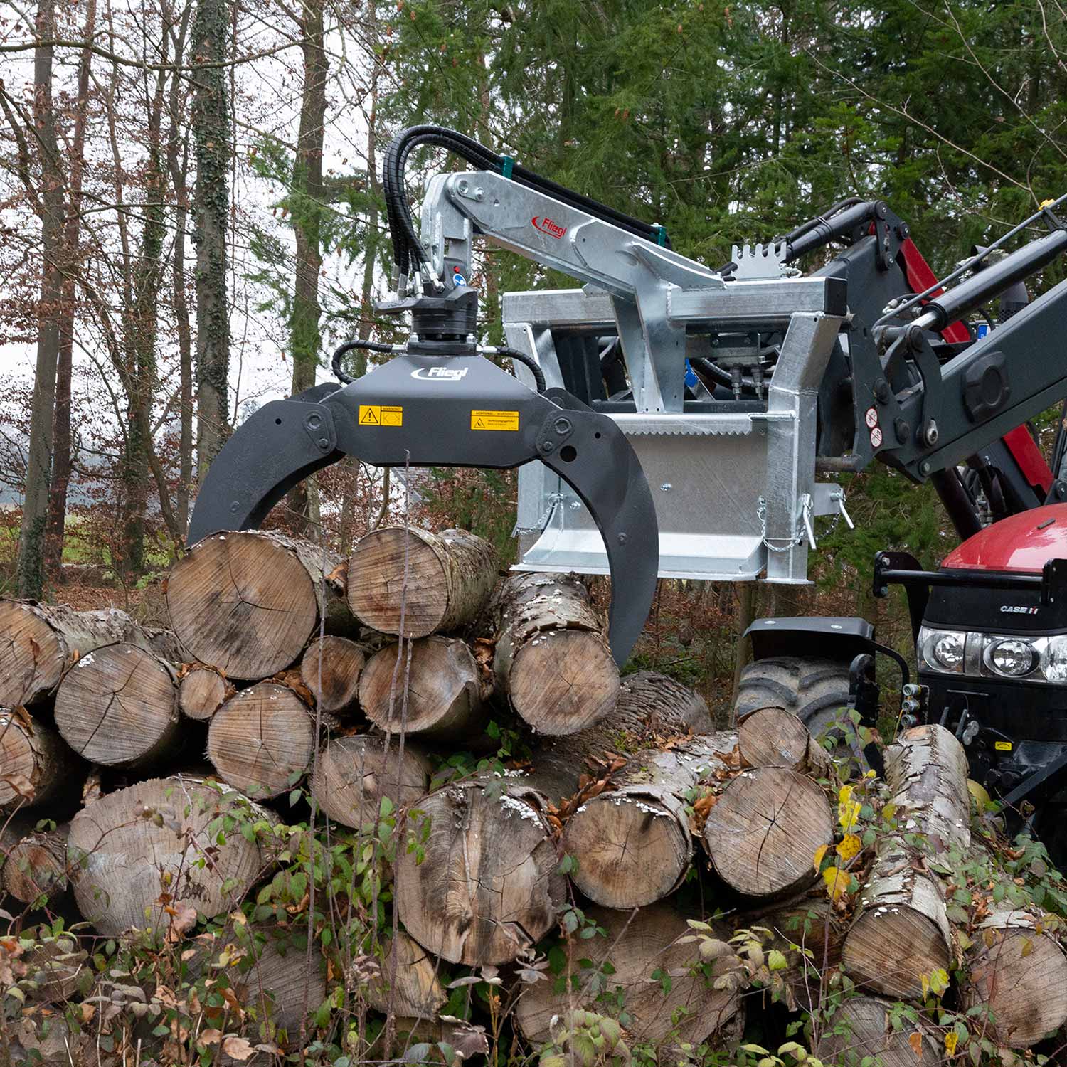 BL25478 Fliegl Rückezange 4,5T mit Endlosrotator - Euro / KAT 2
