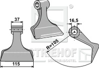 BL27820 Hammerschlegel - passend für Kuhn 6061900 / Fehrenbach EM51