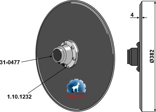 BL22751 Säscheibe komplett 382x4 - passend zu Väderstad 223584