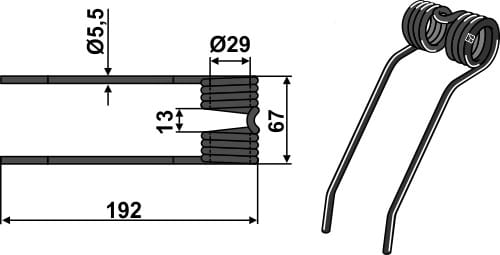 BLET14690 PickUp Zinken - passend zu Claas 0009182380, 9182380, 44144.10