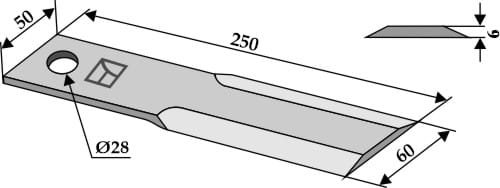 BL3791 Häckslermesser - passend zu Dücker