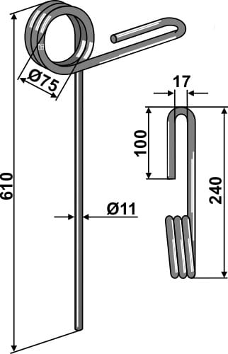BL29197 Striegelzinken - passend zu Bednar KM030007