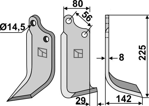 BL5503 Fräsmesser R - passend zu Maschio / Gaspardo 01110426