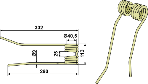 BL2514 Federzinken R - passend zu PZ Zweegers PZ190