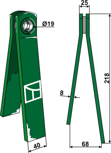 85-104 Aufbereiterzinken - passend zu Krone 002505514