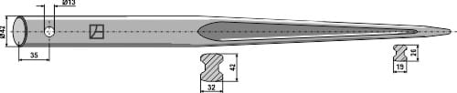 BL29401 Frontladerzinken 1000mm / 42mm