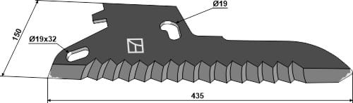 BL29850 Ladewagenmesser 5mm - passend zu Mengele 02049213