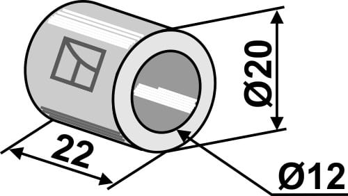 Buchse 22x12x20 - passend zu Kuhn A5411834 / SMA SML2 / Nicolas 275.15.019 BL4145 Buchse 22x12x20 - passend zu Kuhn A5411834 / SMA SML2 / Nicolas 275.15.019