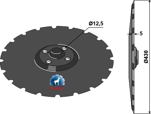 BL30046 Gezahnte Scheibe Ø430mm - passend zu Väderstad 444687 - 459608