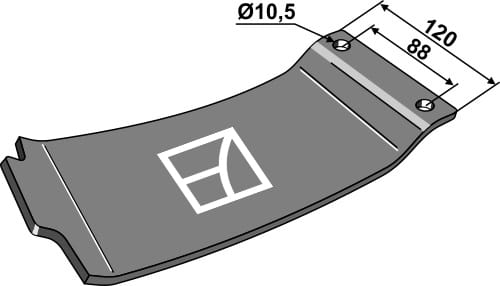 Gleitkufe - passend zu Vicon VN90066591 98.VIC-701 Gleitkufe - passend zu Vicon VN90066591