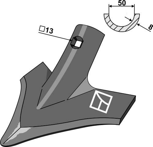 BL23786 Gänsefußschar 240mm  - passend zu Väderstad 165038