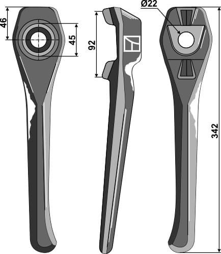 BL27483 Kreiseleggenzinken R - passend zu Lely 1.1699.0112.0