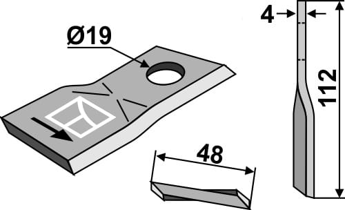 BL4345 Rotorklinge - passend zu Fella 131118 / 123706 / 134309