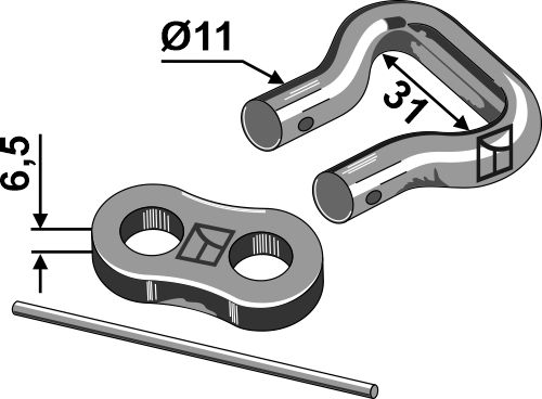 BL12914 Kettenschloß Ø11 - 694120