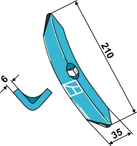BL22740 Satz Schare 210mm - passend zu Väderstad 400523