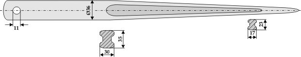 BL2698 Frontladerzinken Emily 850 mm