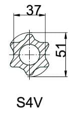 Walterscheid Profilrohr gehärtet Stern S4V - 680mm