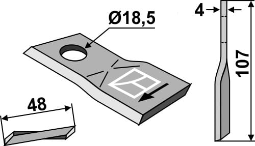 BL4387 Rotorklinge - passend zu Vicon VN90261560 / VN9936156001