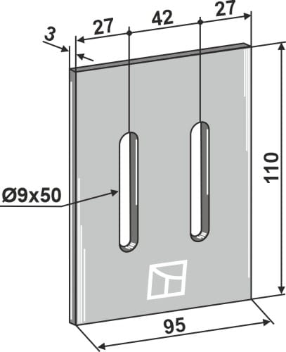 BL3116 Abstreiferblech - passend zu Maschio / Gaspardo	26100667, 22036