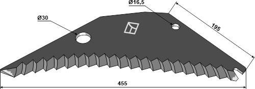 Ladewagenmesser 455mm - passend zu Pöttinger 434.019 BL29876 Ladewagenmesser 455mm - passend zu Pöttinger 434.019
