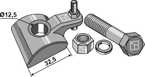 Zinkenhalter Set - passend zu Kverneland VF06565650/Deutz-Fahr VF06565650/Pöttinger 621.322 10.ST-HH-39 Zinkenhalter Set - passend zu Kverneland VF06565650/Deutz-Fahr VF06565650/Pöttinger 621.322