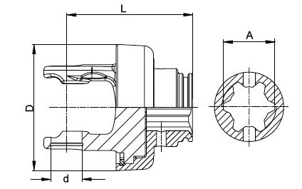 Walterscheid Drehspielkupplung IFM/R 2200 - Profil 1 Walterscheid Drehspielkupplung IFM/R 2200 - Profil 1